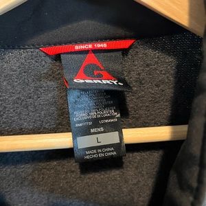 Gerry full Zip front mixed media Jacket Gray marled knit outdoor hiking